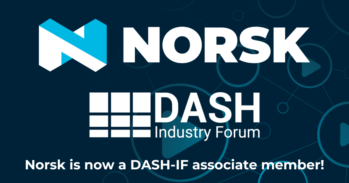 Norsk is now a DASH-IF contributing member!